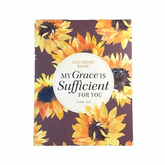 Christian Art Gifts My Grace Is Sufficient For You Bound Coloring Book New - Picture 1 of 17